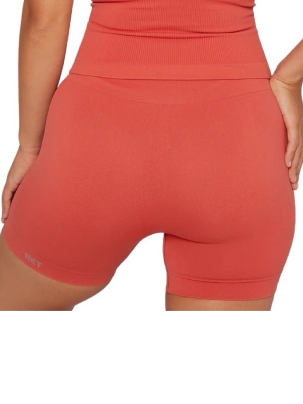 Set Active SculptFlex High-Waist Seamless Ribbed Biker Shorts Size Small NWOT